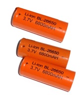 3x Batéria 26650 6800 mAh 3,7V LI-ION