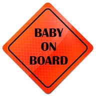 Orange Fluo BABY ON BOARD AUTO MAGNET NOVINKA!