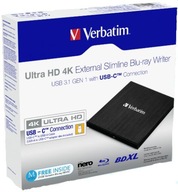 Verbatim Blu-ray Ultra HD 4K Slimline USB USB 3.1