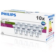 10x GU10 LED žiarovka 4,6W (50W) 3000K WW Philips