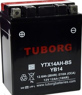 Tuborg YTX14AH-BS batéria 12,6Ah 210A AGM YB14