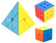 2x2 3x3 Základňa puzzle kocky PYRAMINX, farebné