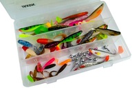 SET LURE SET jaxon RIPPER ostriež 55ks + BOX