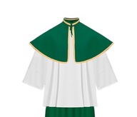 Zelený altar server je plášť / kapucňa ísť s prebytkom