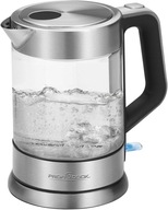 NEMECKÁ SKLENENÁ VARNÁ KONVICA INOX Z OCELE 1,5L 2200W