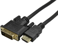 AUDA Kábel DVI / HDMI 1.4 Full HD GOLD kábel 3m