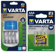 VARTA LCD nabíjačka + 4 1000mAh R3 AAA batérie