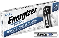 10x ENERGIZER Ultimate Lithium LR03 AAA L92 1,5V batéria