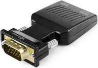 Adaptér Konvertor VGA D-SUB na HDMI + Audio