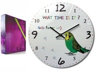 Detské nástenné hodinky pre deti Parrot clock