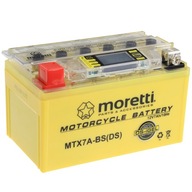 BATÉRIA GEL LCD MTX7A-BS YTX7A-BS 7Ah MORETTI