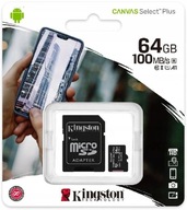 KINGSTON PAMÄŤOVÁ KARTA 64GB MICRO SD XC CLASS 10