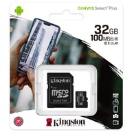 Micro-SD karta Kingston CL10 100/85 32GB + adaptér