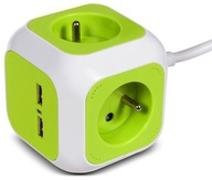 MAGIC CUBE PREDLŽOVACÍ KÁBEL 4 ZÁSUVKY 2xUSB 1,4m 3500W GREENBLUE GB118