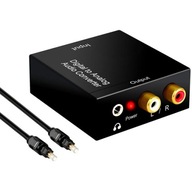 Koaxiálny audio na 2 x RCA optický prevodník