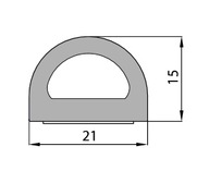 Samolepiace tesnenie GARÁŽ čierne 21 x 15 mm 50 m