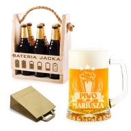 KRABIČKA NA PIVO + NÁhubok + kabelka SET