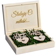 KRABIČKA NA SNUBNÉ PRSTENE s textom NATURAL Moss Wedding