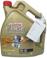 CASTROL EDGE 5W40 TURBO DIESEL OLEJ 5L + ZADARMO