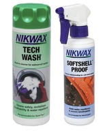 Nikwax TECH WASH + SOFTSHELL Spray set 2x300 ml