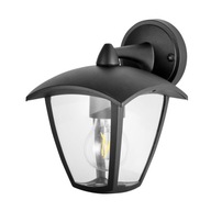 Držiak lampy Záhradná nástenná lampa smerom nadol, čierna