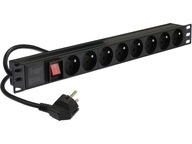 ALANTEC Power strip RACK 19'' 8 gn vypínač