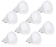 8 x GU10 5W LED žiarovka, nebliká, TEPLEJ farby