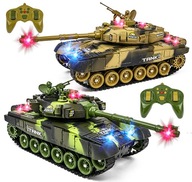 2x VEĽKÝ OVLÁDANÝ NÁDRŽ 45 CM RC TANK BOJ