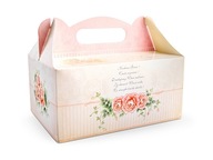 Ružové kartónové krabice na tortu, 10 ks
