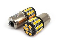 oranžová LED žiarovka BA15S 12V CANBUS R10W P21W