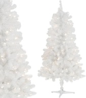 Umelý vianočný stromček BIELY 120 cm veľmi hustý stojan