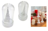 Vianočná LED dekorácia, drevo, sklo, 9 cm SMUKEE