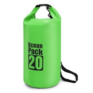 VODEODOLNÝ BATOH OCEAN BACK SUCHÝ TAŠEK 20L ZELENÝ