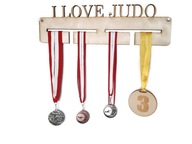 I LOVE JUDO Vešiak na medailu 38 cm