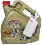 CASTROL EDGE 5W40 TURBO DIESEL OLEJ 4L + ZADARMO