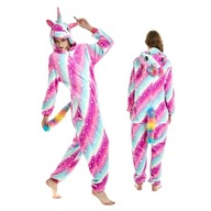 JEDNOROŽEC ONESIE DÚHOVÁ TEPÁLKA UNICORN PINK L