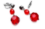 Swarovski Long Clips Red Crystals Vising