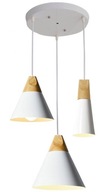 DREVENÁ ZÁVISNÁ LAMPA LOFT SCANDI 3CPR BIELA