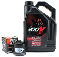 Olej MOTUL 300V 10W40 4L + olejový filter KN