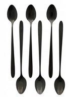 MAT BLACK CUTLERY 6 lyžíc na latte na dezerty