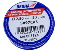 Spájkovacia plnička s tavidlom, cín 2,5 mm/ 50g