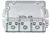 Rozbočovač 1/4 Televes 543702 Rozdeľovač 4x Rozbočovač 5..2400 MHz jednosmerný priechod