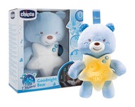 Lampička CHICCO BLUE TEDDY TEDDY BED NIGHT 3V1 hučí hudba 0+