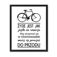 Zarámovaný plagát 40x50 Cycling Life OBRÁZOK