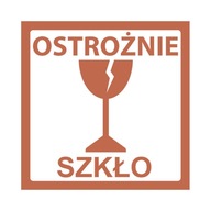 ŠTÍTKY 97x97mm POZOR SKLO 1000ks