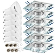 6x halogénové GLASS svietidlo + LED GU10 2,5W