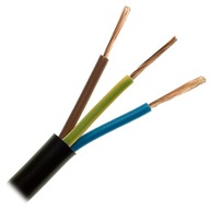 OMY kábel 3x1,5 okrúhly, čierny, lankový OMY elektrokábel 3x1,5mm2 100m