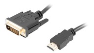 HDMI (M)->DVI-D(M)(24+1) KÁBEL 3M ČIERNA 4K