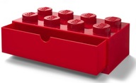 LEGO CONTAINER BRICK 8 ZÁSUVKA ČERVENÁ NA STOL