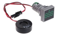 AMPERMETER 100A LED 22mm METER Štvorcový, ZELENÝ